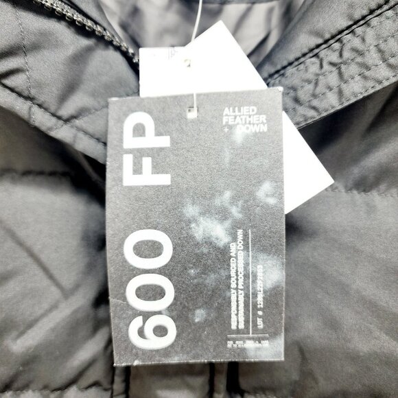 Womens Lands Black Down Puffer Coat  Faux Fur Hood Size S Warm Winter Outerwear - Picture 16 of 16